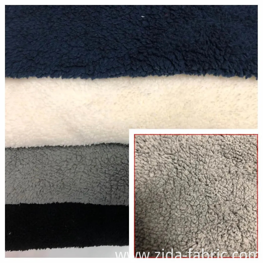 100% Polyester Shu Velveteen Fleece Fabric with Dyed